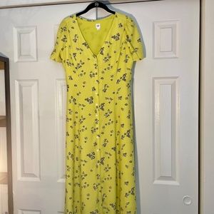 Bright Floral Button Down Dress